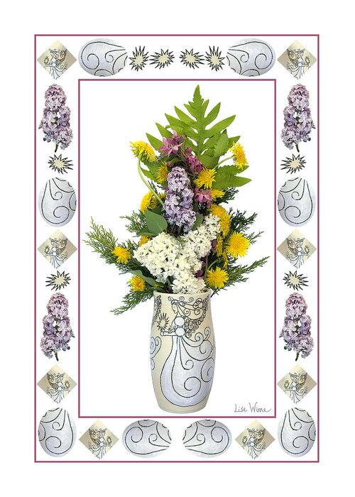 Vase By Lise Winne Greeting Card featuring the photograph Star Vase with a Bouquet From Heaven by Lise Winne