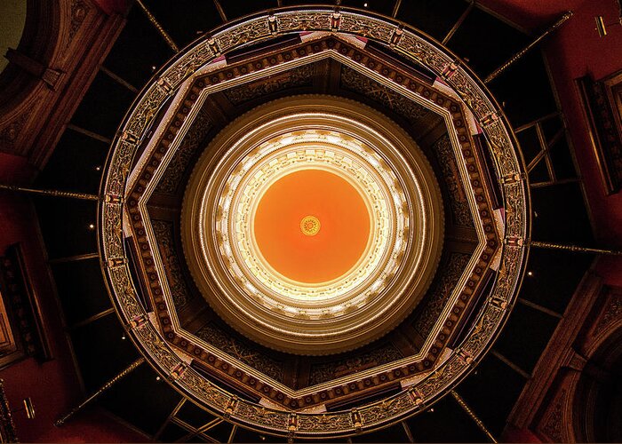 Dome Greeting Card featuring the photograph Statehouse Dome-New Jersey by Don Johnson