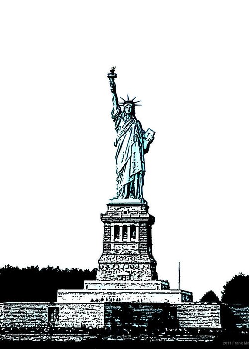 Statue Of Liberty Greeting Card featuring the photograph Statue of Liberty 1.2 by Frank Mari
