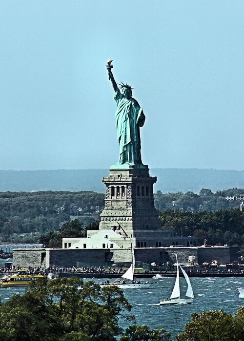 Statue Of Liberty Greeting Card featuring the photograph Statue of Liberty by Kristin Elmquist