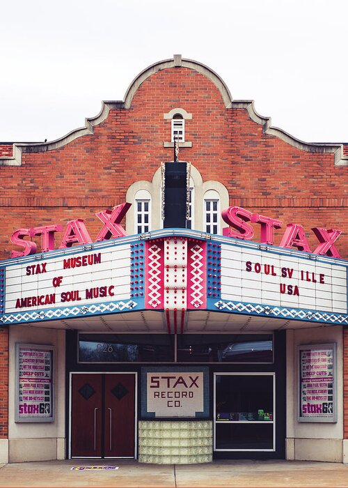 Stax Museum Greeting Card featuring the photograph Stax Museum by Sonja Quintero