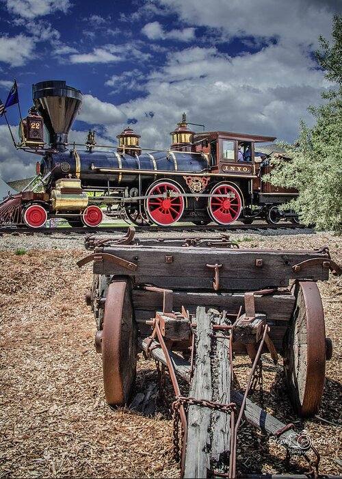Train Greeting Card featuring the photograph Steam Engine by Steph Gabler
