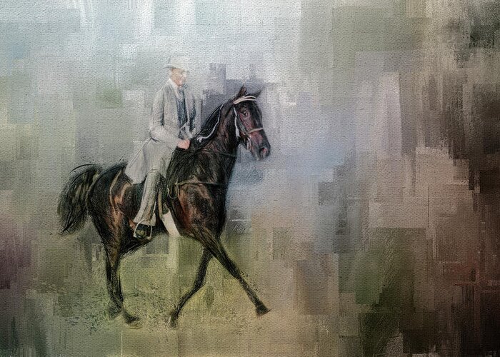 Jai Johnson Greeting Card featuring the painting Stepping Out Tennessee Walking Horse Art by Jai Johnson