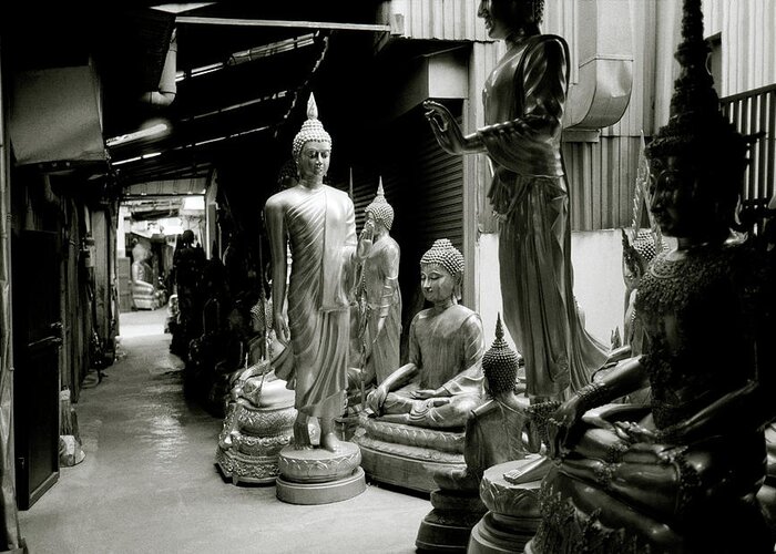 Bangkok Greeting Card featuring the photograph Stillness Of The Bangkok Buddhas by Shaun Higson