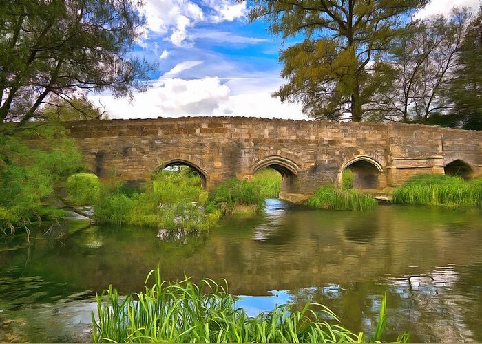 Stone Bridge Greeting Card featuring the photograph Stone Bridge by Scott Carruthers