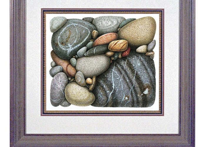 Jon Q Wright Greeting Card featuring the painting Stone Study by JQ Licensing
