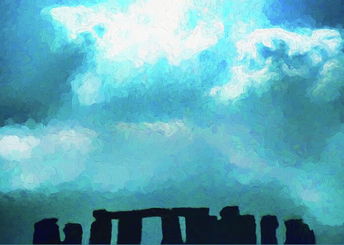  Stonehenge Greeting Card featuring the photograph Stonehenge Silhouette by Dennis Cox