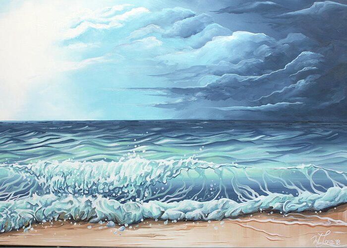 Storm Painting Greeting Card featuring the painting Storm Front by William Love