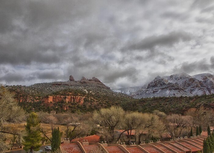 Sedona Greeting Card featuring the photograph Storm Lifting by Tom Kelly
