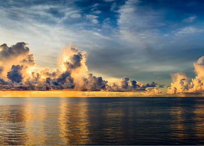 Seascape Greeting Card featuring the photograph Stormy Clouds by Michael Scott