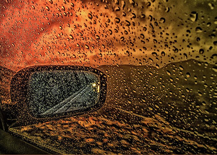 Rain Greeting Card featuring the photograph Stormy Drive by Jim Painter