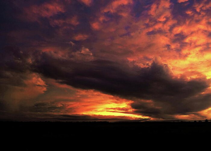 Sunset Greeting Card featuring the photograph Stormy Sunset by Jerry Connally