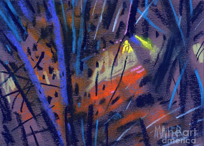 Abstract Greeting Card featuring the drawing strange Lights by Donald Maier