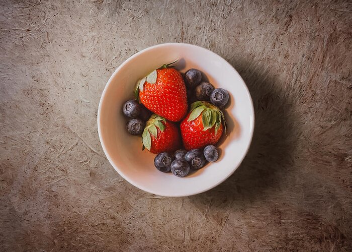 Scott Norris Photography Greeting Card featuring the photograph Strawberries and Blueberries by Scott Norris