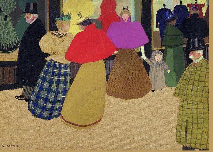 Street Greeting Card featuring the painting Street Scene by Felix Vallotton