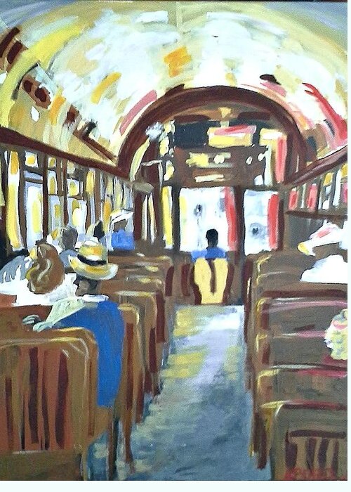 New Orleans Greeting Card featuring the painting Streetcar of next by Kerin Beard
