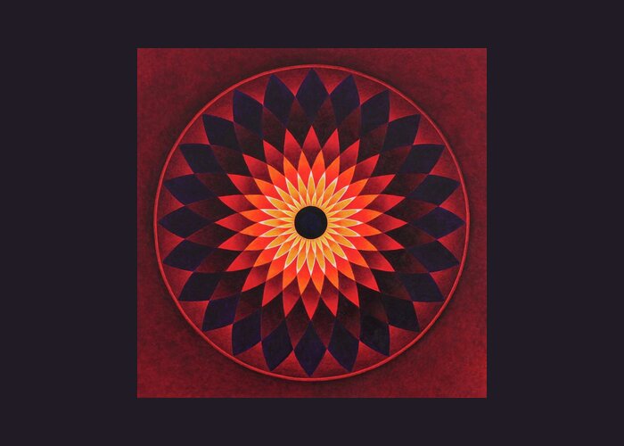 Mandala Greeting Card featuring the painting Strength by Erik Grind
