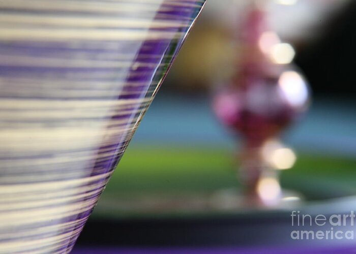 Glass Greeting Card featuring the photograph Studies in Glass ...bokeh by Lynn England