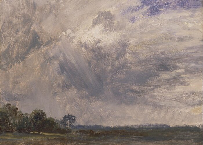 English Romantic Painters Greeting Card featuring the painting Study of a Cloudy Sky by John Constable
