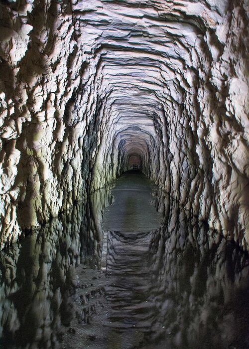 Tunnel Greeting Card featuring the photograph Stumphouse Mountain Tunnel by John Black
