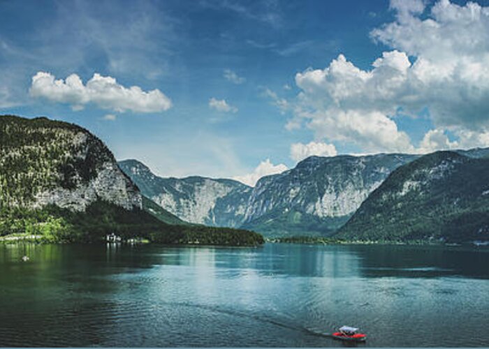 Architecture Greeting Card featuring the photograph Stunning Lake Hallstatt Panorama by Andy Konieczny