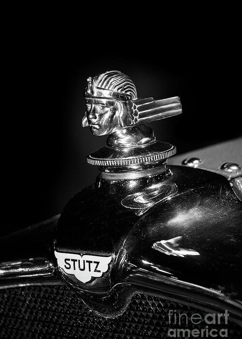 Stutz Greeting Card featuring the photograph Stutz Monotone by Dennis Hedberg