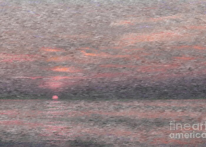 Sunset Greeting Card featuring the photograph Subdued Sunset by Jeff Breiman