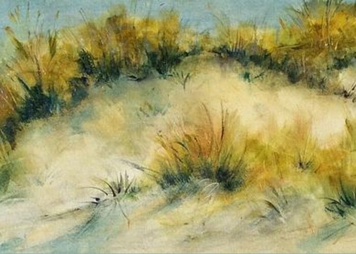 Dunes Greeting Card featuring the painting Summer Dunes by Karen Ann Patton