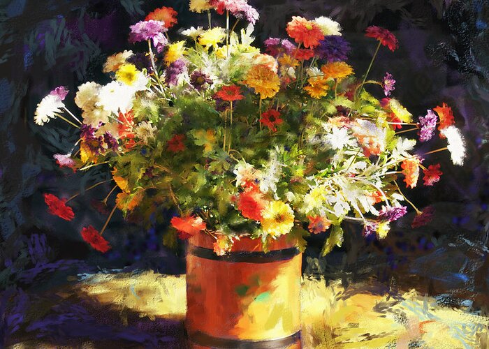 Flowers Greeting Card featuring the painting Summer Flowers by Sandra Selle Rodriguez