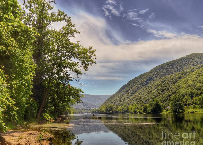 Summer Greeting Card featuring the photograph Summer on the New River by Kerri Farley