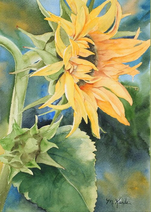 Flower Greeting Card featuring the painting Summer Sunflower by Marsha Karle
