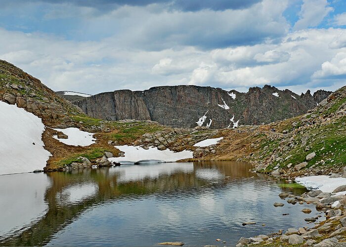 Summer Greeting Card featuring the photograph Summit Lake in Summer by Robert Meyers-Lussier