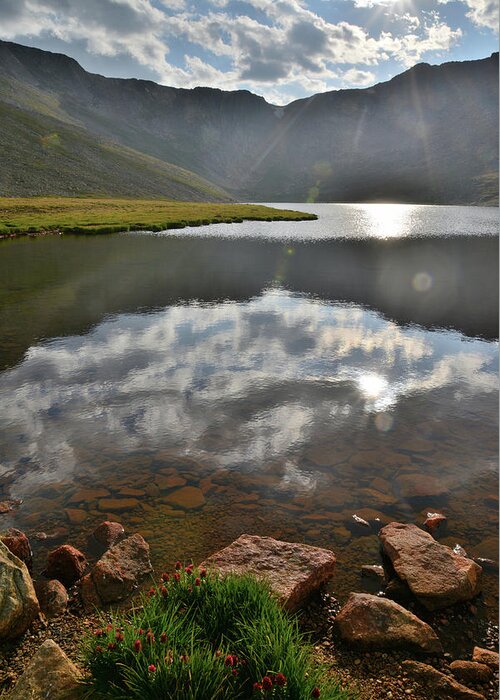 Mt. Evans Greeting Card featuring the photograph Summit Lake Sunset Along Mt. Evans Highway by Ray Mathis
