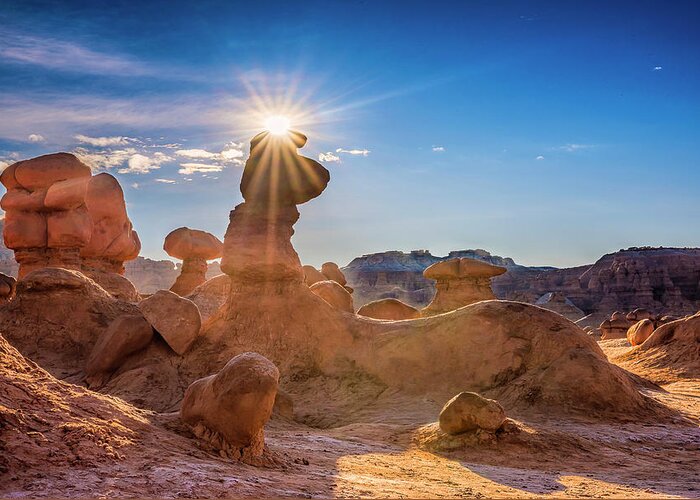 Goblin Valley Greeting Card featuring the photograph Sun Dog by Dave Koch