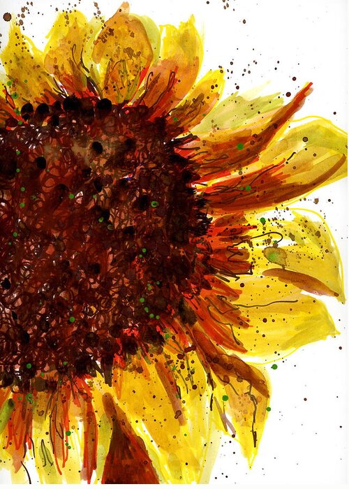 Sunflower Greeting Card featuring the painting Sunflower 2 by Marilyn Barton