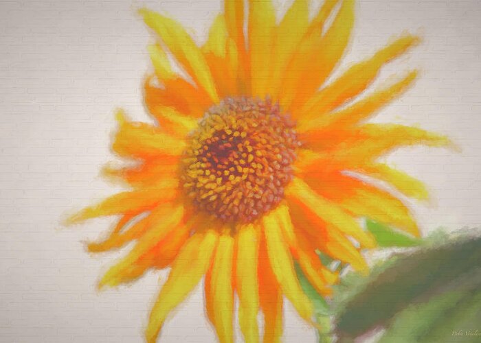 Sunflower Painting Greeting Card featuring the painting SUNFLOWER Painting by Debra   Vatalaro