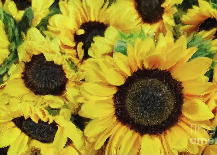 Sunflower Greeting Card featuring the photograph Sunflowers by Jeff Breiman