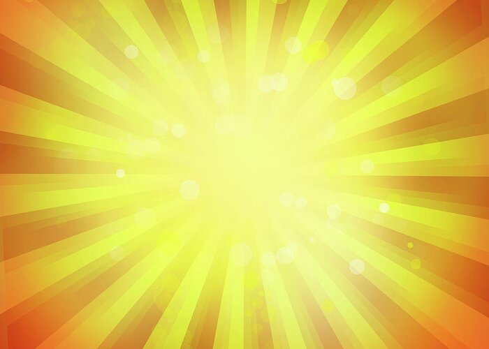 Background Greeting Card featuring the digital art Sunny rays 1 by Les Cunliffe
