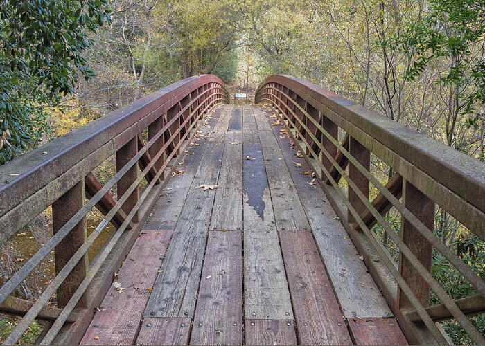 Bridge Greeting Card featuring the photograph Sunol Bridge in Fall by Robin Mayoff