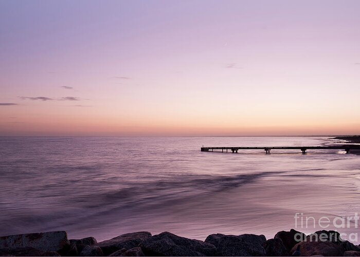 Nautical Photograph Greeting Card featuring the photograph Sunrise at Busselton by Ivy Ho