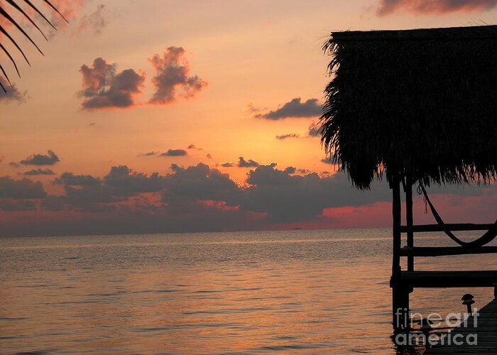 Belize Greeting Card featuring the photograph Sunrise at Singing Sands by Jim Goodman