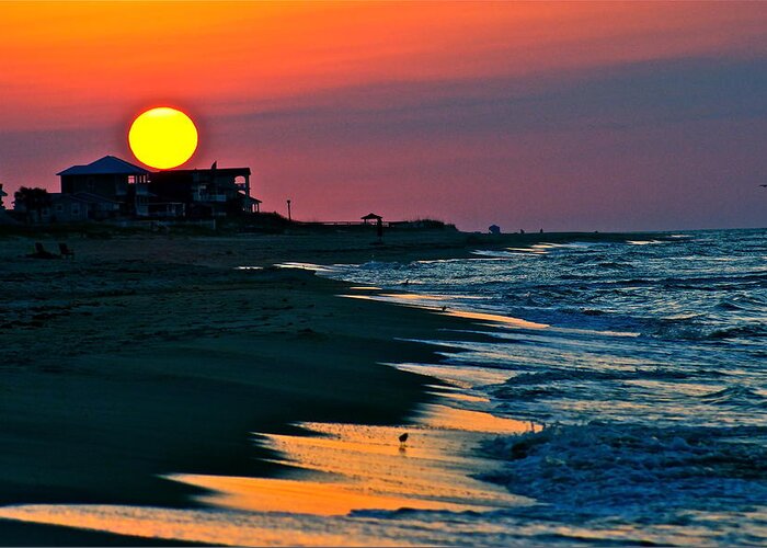Photography Greeting Card featuring the photograph Sunrise at St. George Island Florida by Theresa Cangelosi