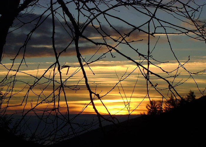 Sunrise Greeting Card featuring the photograph Sunrise in Fracture by Zackary Jones