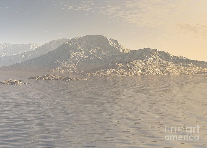 Mountains Greeting Card featuring the digital art Sunrise Mountains Landscape by Phil Perkins