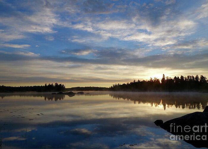 Sunrise Greeting Card featuring the photograph Sunrise on Lake Jeanette by Sandra Updyke