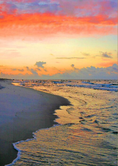 Sunrise Greeting Card featuring the photograph Sunrise on the Gulf by Kristin Elmquist