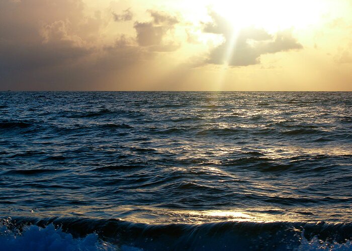 Beach Greeting Card featuring the photograph Sunrise Seascape Treasure Coast Florida C5 by Ricardos Creations