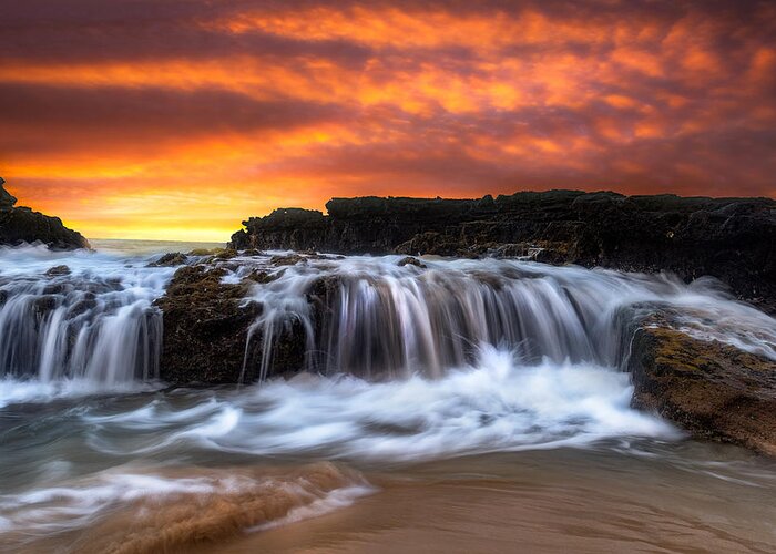 Long Exposure Greeting Card featuring the photograph Sunrise Spills by Micah Roemmling