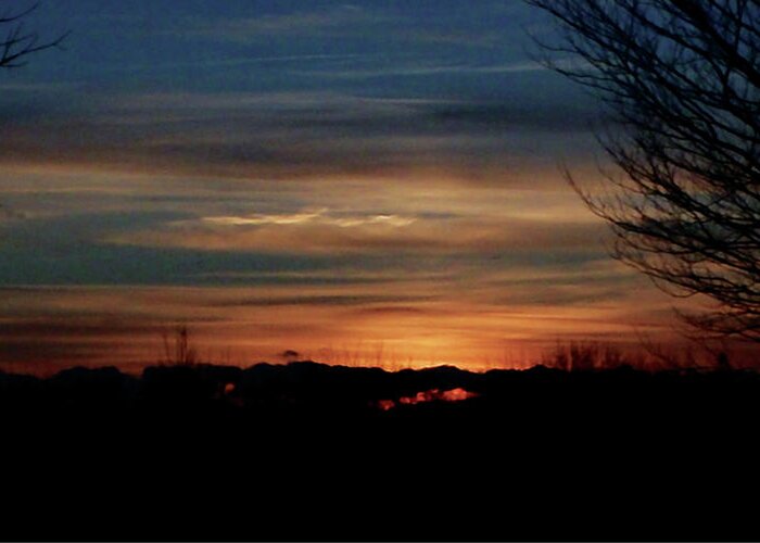 Sunset Greeting Card featuring the photograph Sunset at Fort Needham Memorial Park by Celtic Artist Angela Dawn MacKay