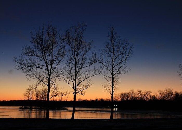 Lake Greeting Card featuring the photograph Sunset at Lake by Karen Ruhl